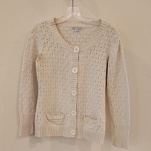 Gap Cream Button-Up Women's Sweater